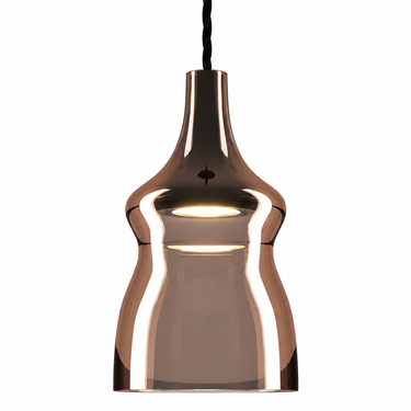 Glossy bronze blown glass pendant light from the Lodes Nostalgia collection