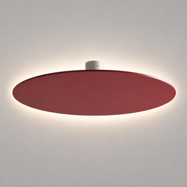 Lodes Puzzle Mega Round LED wall and ceiling light in red with indirect illumination