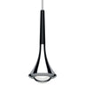 Modern Lodes Rain Chrome and Matte Black pendant light with focused LED downlighting