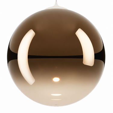 Lodes Random Solo glossy bronze glass globe pendant with integrated LED lighting