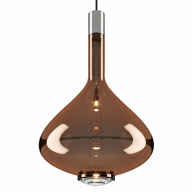 Lodes Sky-Fall glossy bronze teardrop-shaped blown-glass LED pendant light