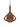 Modern glossy bronze teardrop-shaped blown-glass pendant light by Lodes