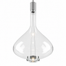 Lodes Sky-Fall crystal teardrop-shaped blown-glass LED pendant light in clear finish