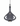 Italian hand-blown Glossy Smoke teardrop glass pendant light by Lodes