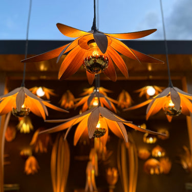 Birch Ply Lotus Pendant Light for Modern Spaces