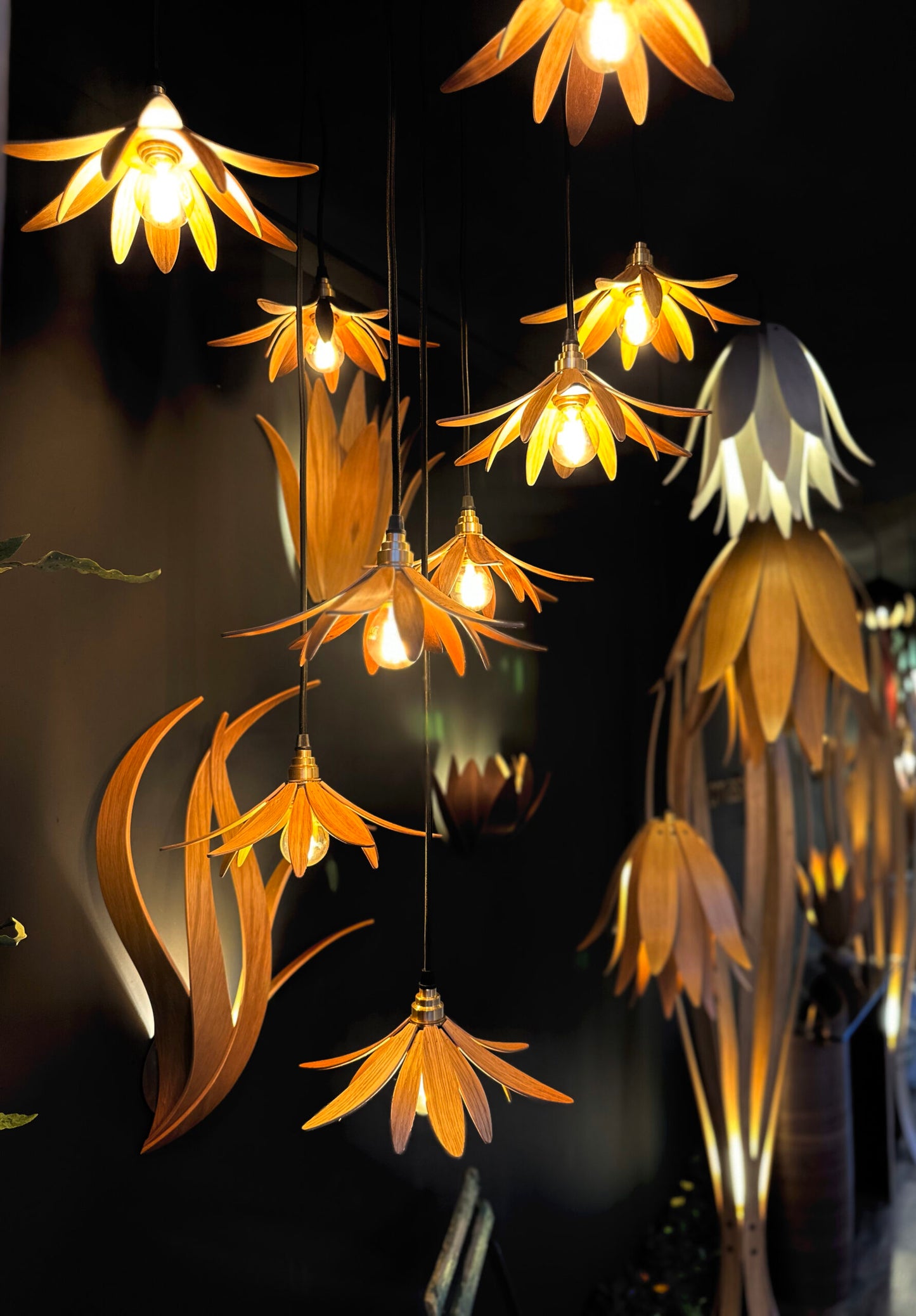 Contemporary Lotus Pendant Light Design