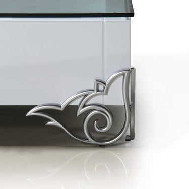 LS538 Emma White Coffee Table with Glass Top
