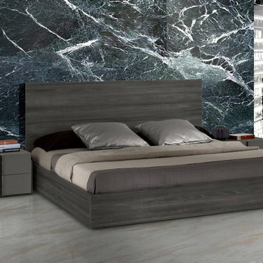 Nova Domus Lucia Eastern King Italian Matte Grey & Elm Grey Bed