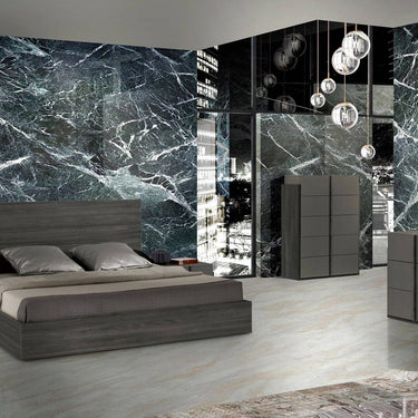 Nova Domus Lucia Full Size Italian Matte Grey & Elm Grey Bed