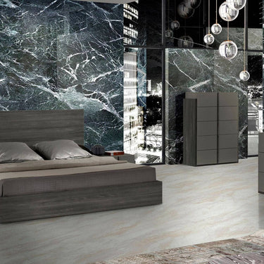 Italian-Made Queen Bed with Matching Nightstands & Dresser - Nova Domus Lucia 