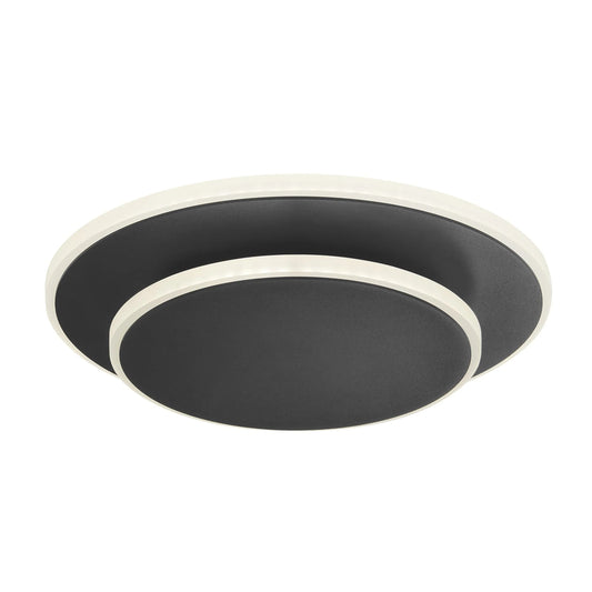 Eclipse Two Circle Wall/Ceiling Light Black - Smart Light 1