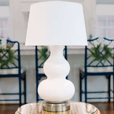 Marilyn rechargeable lamp, Ivory & Nickel – view 7