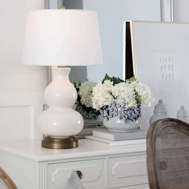 Marilyn rechargeable lamp, Ivory & Dark Brass – view 5