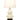 Stylish Marilyn Ivory on Black Cordless Lamp by Modern Lantern in a modern living room
