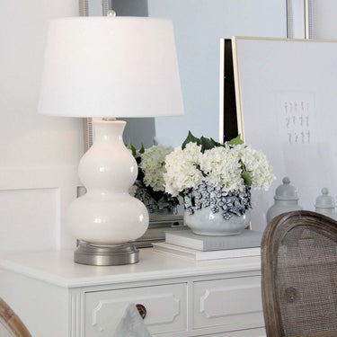 Marilyn rechargeable lamp, Ivory & Nickel – view 6