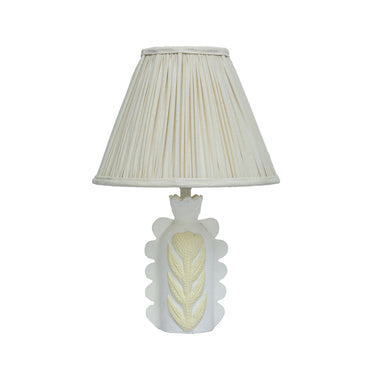 TOV Edith Scalloped Papier Mache Flower Pleated Table Lamp, image 3