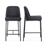 TOV Sydney Performance Vegan Leather Counter Stool - Set of 2, Black option, image 1