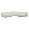 TOV Zenith 5-Piece Contract-Grade Upcycled Fabric Modular L-Sectional, Cream option, image 1