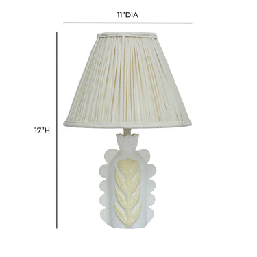 TOV Edith Scalloped Papier Mache Flower Pleated Table Lamp, image 6