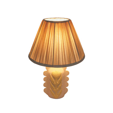 TOV Edith Scalloped Papier Mache Flower Pleated Table Lamp, image 5