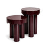 TOV Casper High Gloss Nesting Side Table Set, Burgundy option, image 1