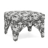 TOV Raji Leopard Performance Jacquard Ottoman, Taupe option, image 1