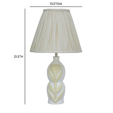 TOV Edith Curved Papier Mache Flower Pleated Table Lamp, image 6