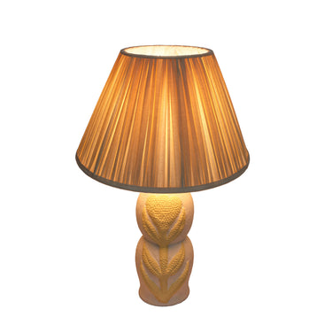 TOV Edith Curved Papier Mache Flower Pleated Table Lamp, image 5