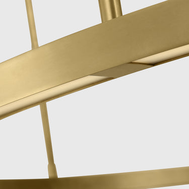 Sleek 48-inch modern LED pendant light for high ceilings, ideal for large open office spaces