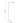 Midrand Crystal 42 floor lamp dimensions diagram: 42 inches high and 15 inches wide