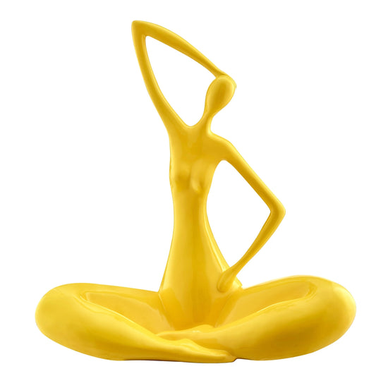 Finesse Decor Modern Diana Sculpture in Glossy Yellow - Large 1