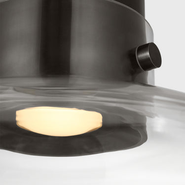 Moragan 18" Mid-century modern flush mount ceiling light with warm dim LED for office lighting