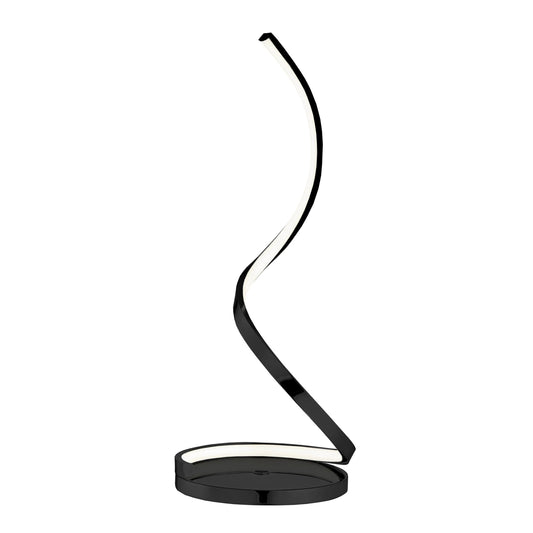 Finesse Decor Modern Spiral Integrated LED Table Lamp in Black 1