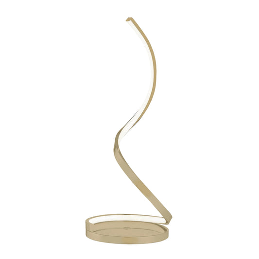 Finesse Decor Modern Spiral Integrated LED Table Lamp in Gold 1