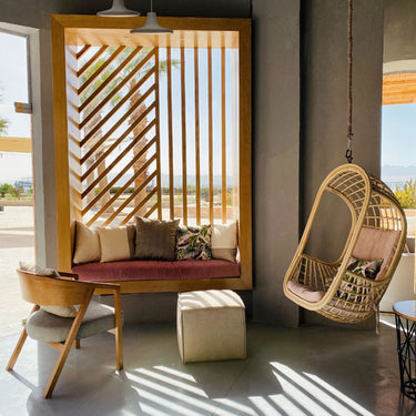 Modus pendants over a sunny reading nook | Besa Lighting