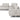 Lamod Italia Mood Light Grey Leather Left Facing Sectional Sofa