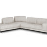 Lamod Italia Mood Light Grey Leather Left Facing Sectional Sofa