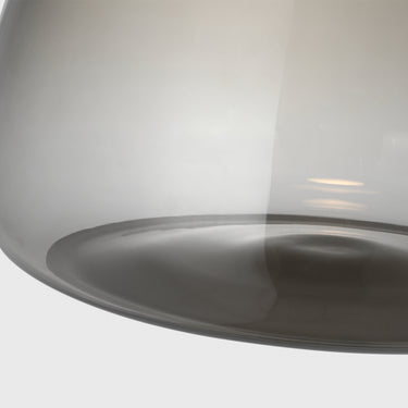 Smoked glass and bronze LED hanging light fixture – Morgan 12″ modern pendant by Visual Comfort