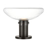 Morgan 16 inch fully dimmable table lamp with clear Italian glass and bronze finish by Visual Comfort