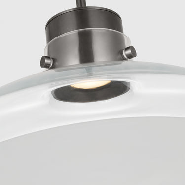 Bronze LED Pendant Light with Clear Glass – Morgan 22 Inch by Visual Comfort