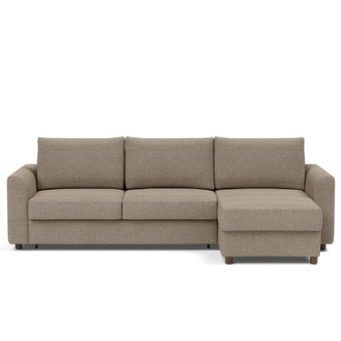 Neah sleeper upholstered in Halifax Wicker, studio shot