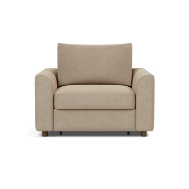 Neah sleeper upholstered in Phobos Mocha, studio shot