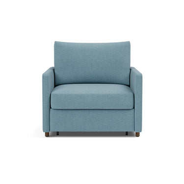 Neah sleeper upholstered in Mixed Dance Light Blue, studio shot