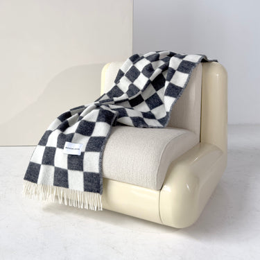 Black & White Checkerboard Blanket by Maison Deux, photo 5