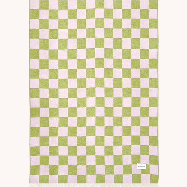 Kiwi & Pink Checkerboard Blanket by Maison Deux, photo 2
