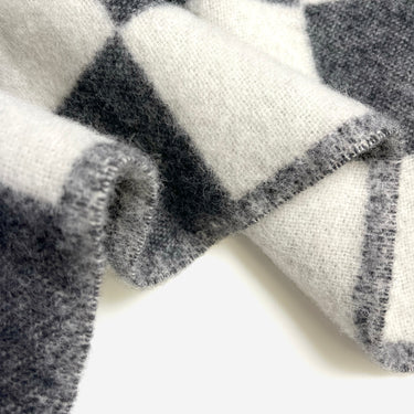 Black & White Checkerboard Blanket by Maison Deux, photo 3