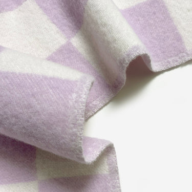 Lilac & White Checkerboard Blanket by Maison Deux, photo 3