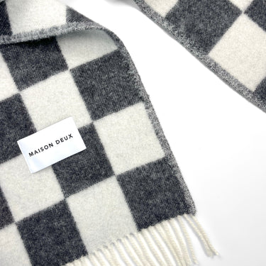 Black & White Checkerboard Blanket by Maison Deux, photo 4