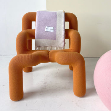 Lilac, Yellow & Orange Color Block No. 1 Blanket by Maison Deux, photo 4