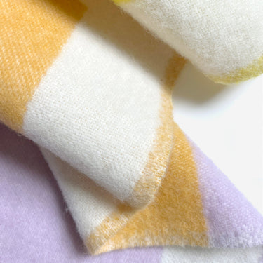 Lilac, Yellow & Orange Color Block No. 1 Blanket by Maison Deux, photo 3